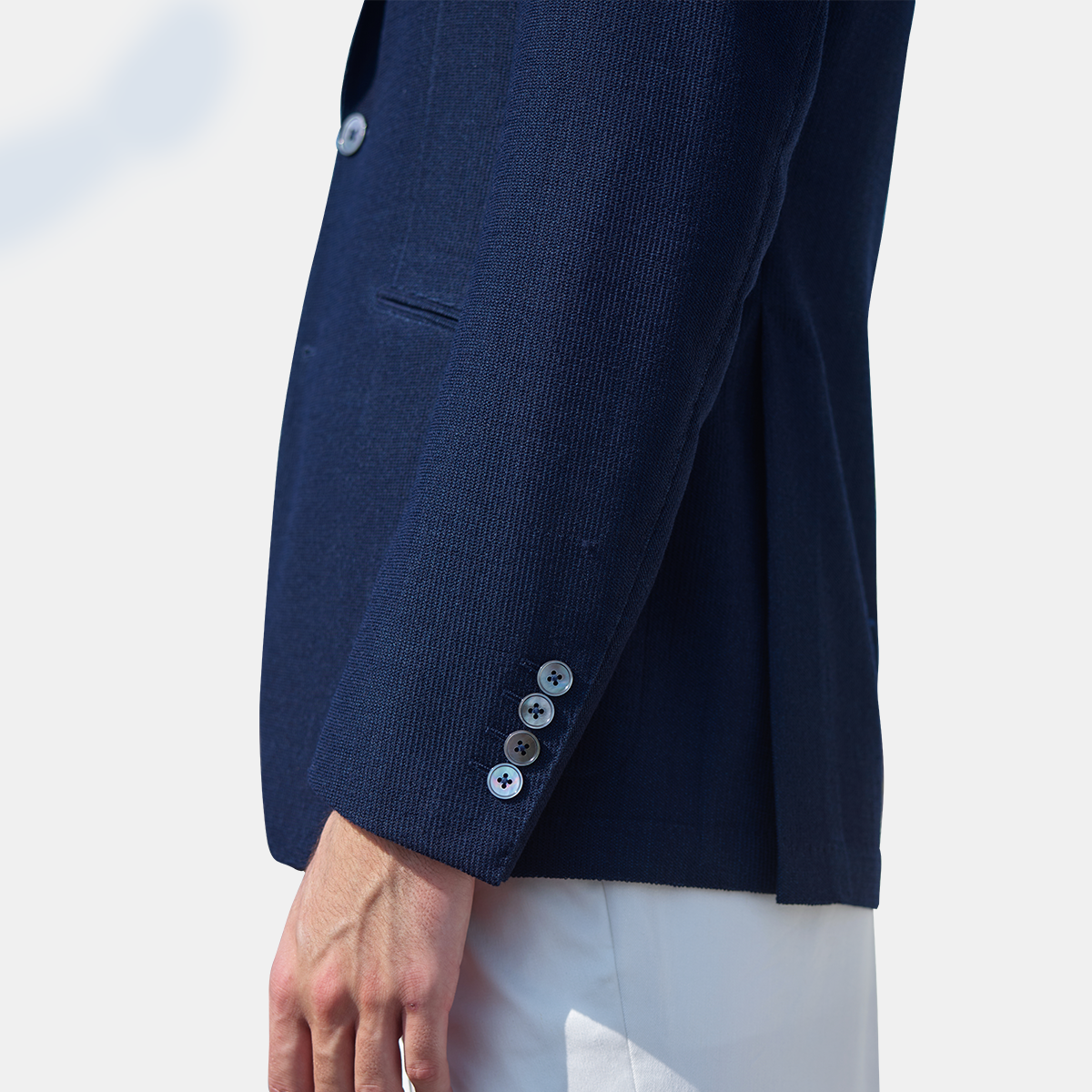 Navy Hidden Placket Blazer