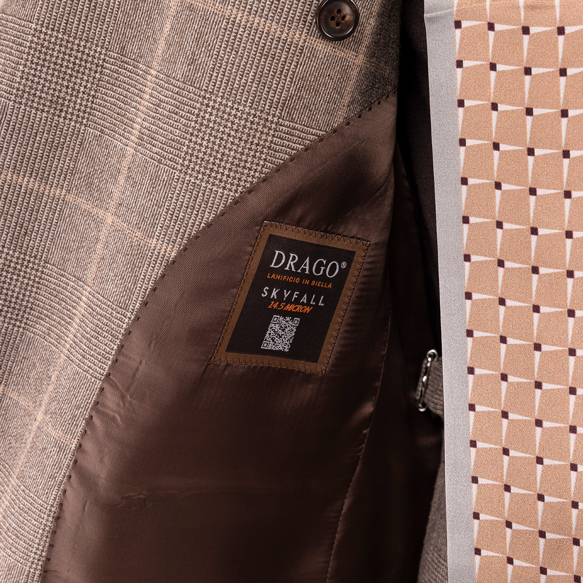 Brown Checked Wool‑Cashmere‑Blend 2‑Button Two‑Piece Suit