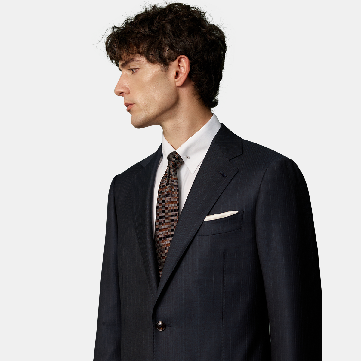 Navy Zegna‑Trofeo Pure‑Wool Half‑Canvas Two‑Piece Suit