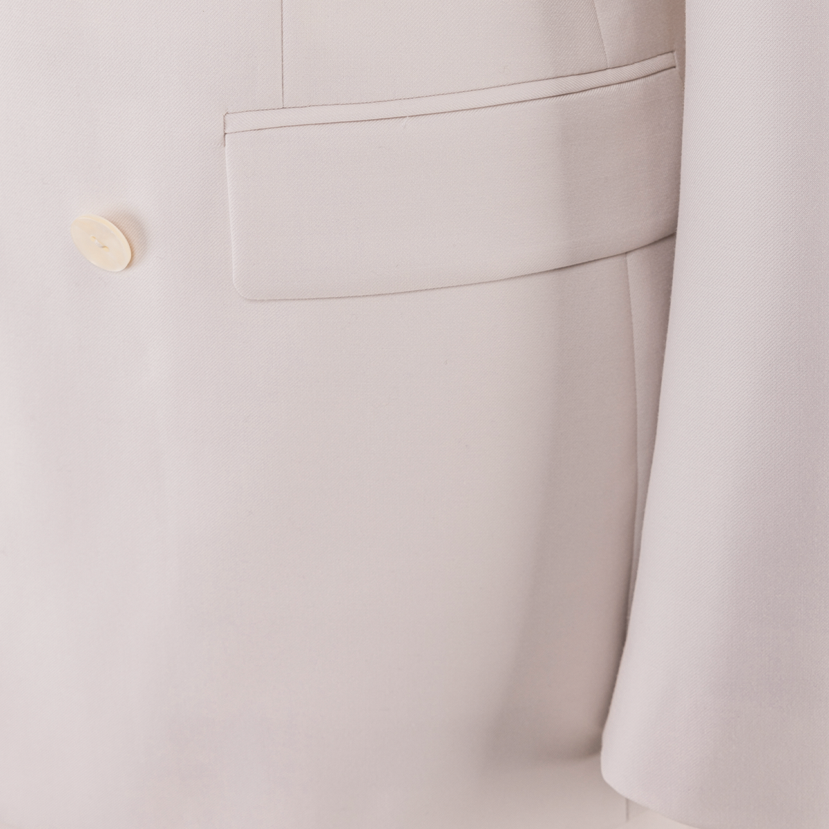 Gray Wool‑Polyester Half‑Canvas Double‑Breasted Two‑Piece Suit