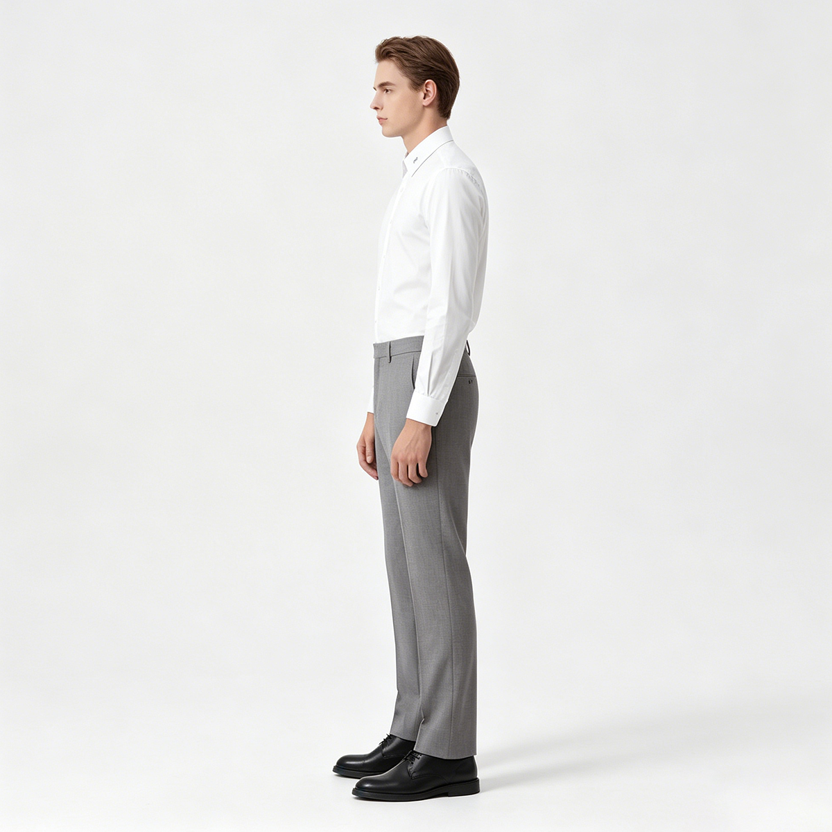 Grey Cool‑Series Wool‑Viscose‑Blend Casual‑Groom Two‑Piece Suit