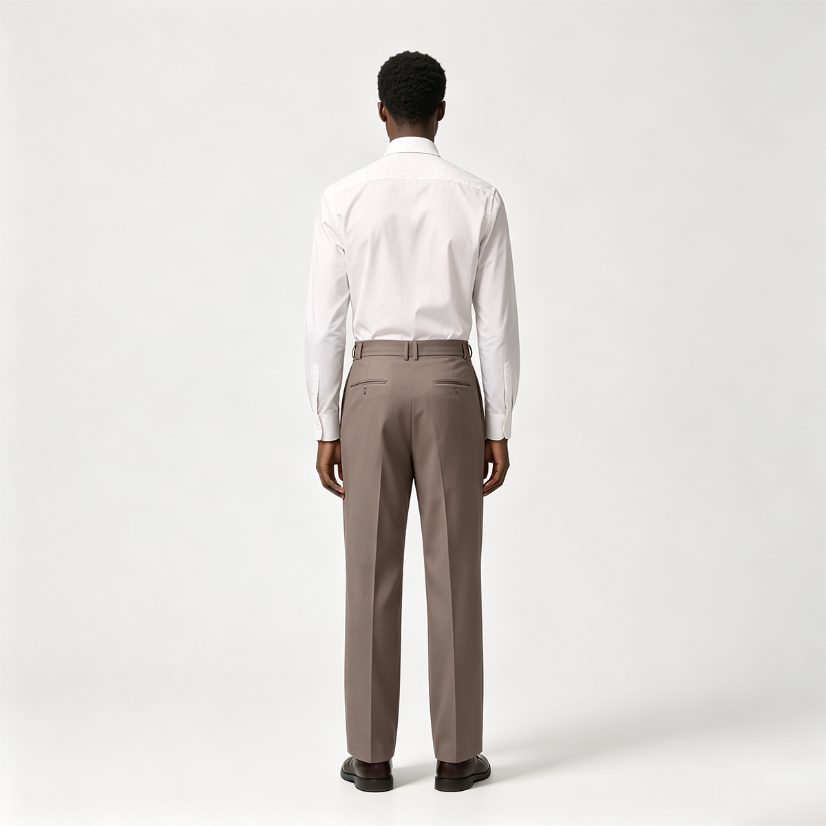 Gray Wool‑Polyester Half‑Canvas Double‑Breasted Two‑Piece Suit