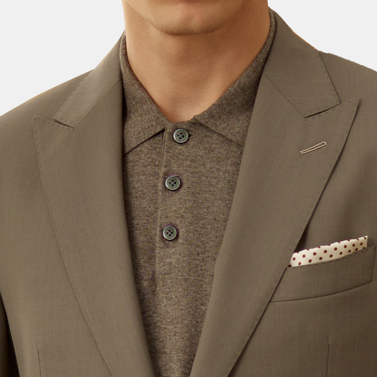 Brown Hidden Check Two-Piece Suit