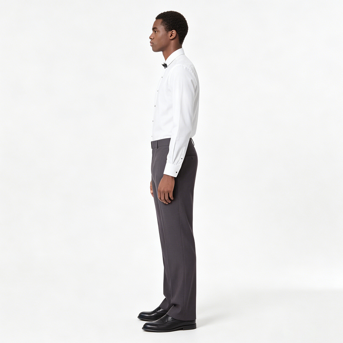 Grey Cool‑Series Wool‑Blend Fused Daily‑Groom Two‑Piece Suit
