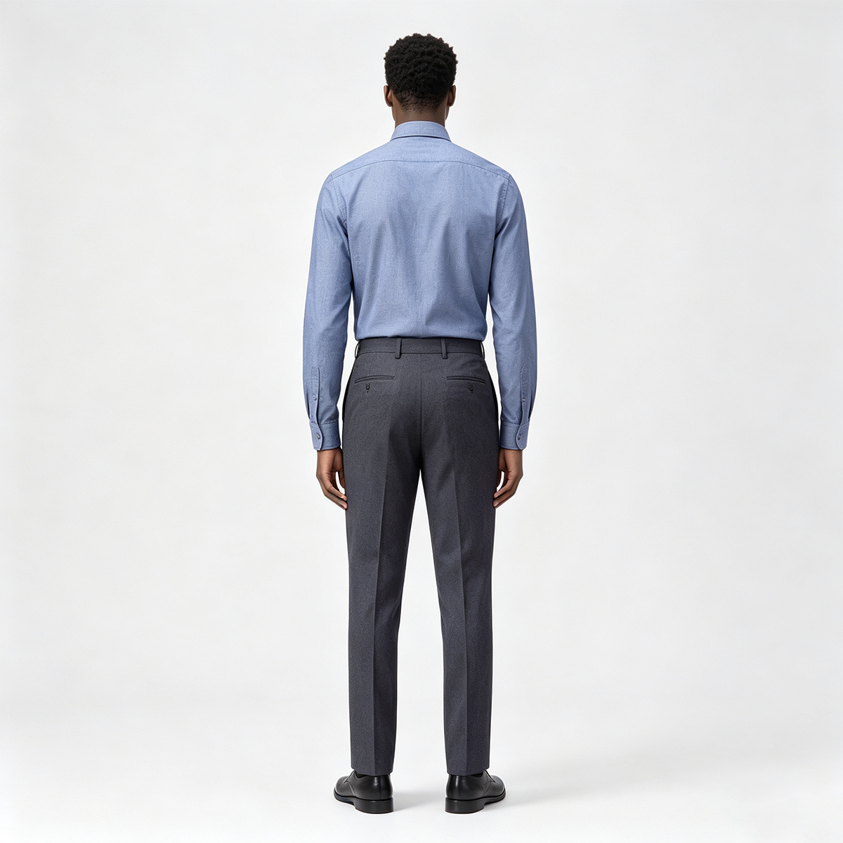 6‑Button Curved Open Collar Shirt