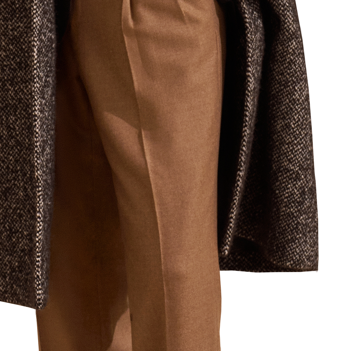 Dark Brown 4x2 Double‑Breasted Wool‑Blend Overcoat