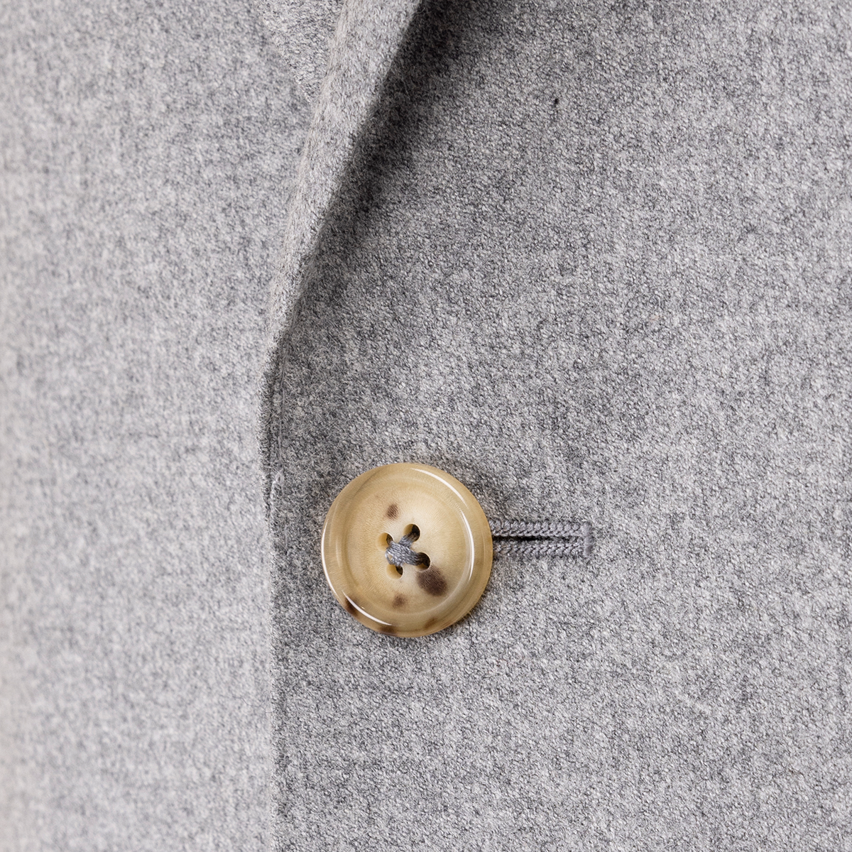 Gray Wool Half‑Canvas Double‑Breasted Two‑Piece Suit