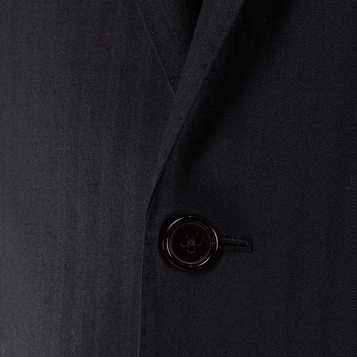 Navy Striped All‑Wool Single‑Breasted Two‑Piece Suit