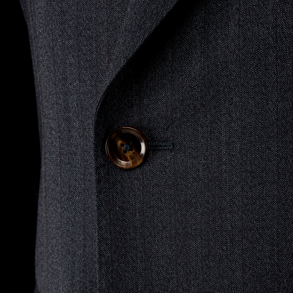 Navy Wool‑Polyester‑Elastane Double‑Breasted Two‑Piece Suit
