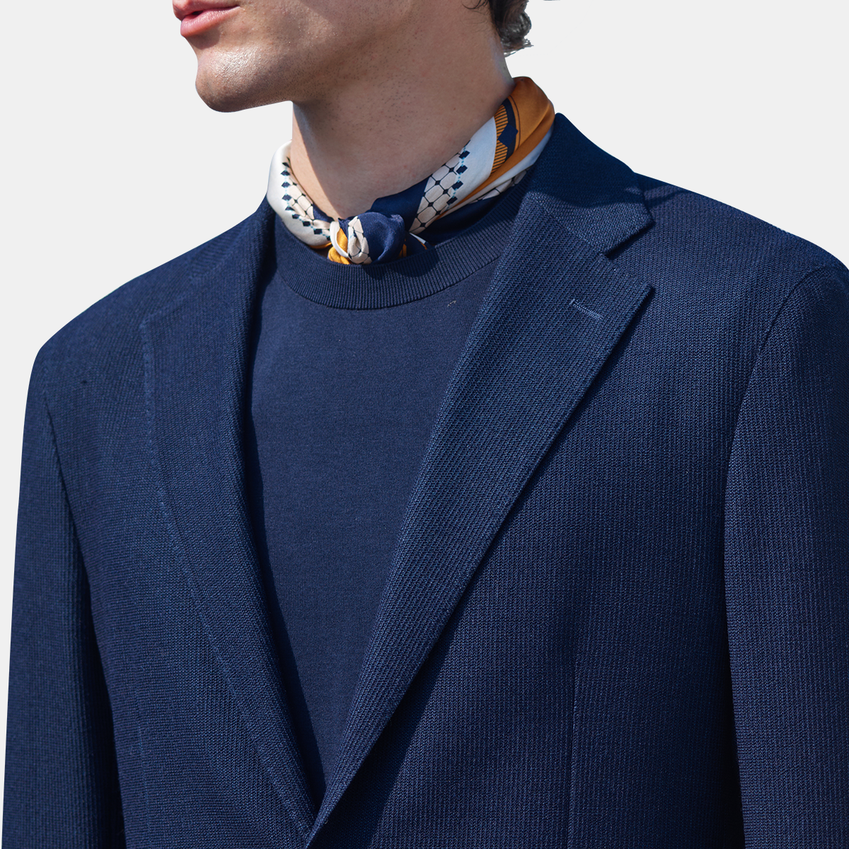 Navy Hidden Placket Blazer