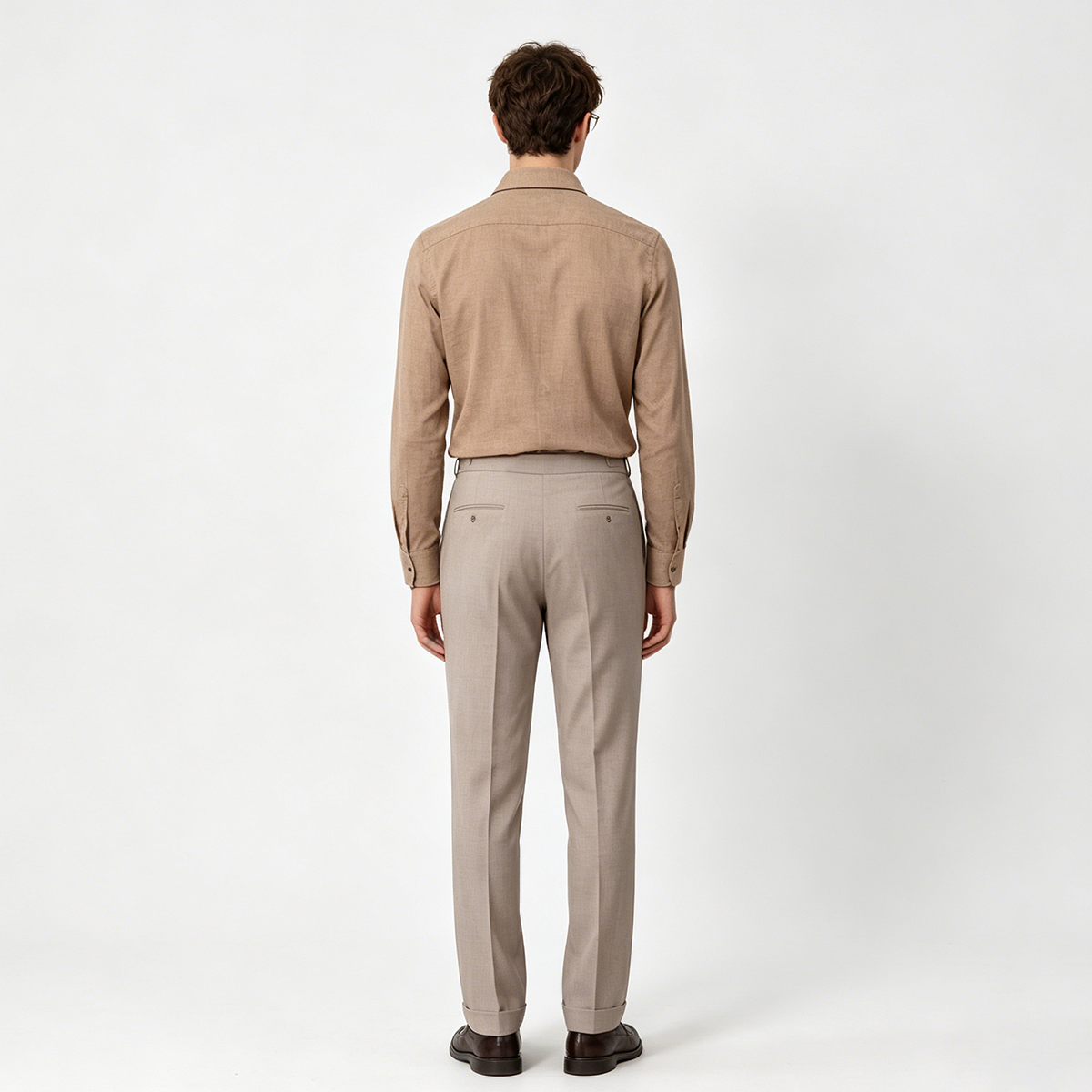 Grey VBC Herringbone Virgin‑Wool Half‑Canvas Two‑Piece Suit