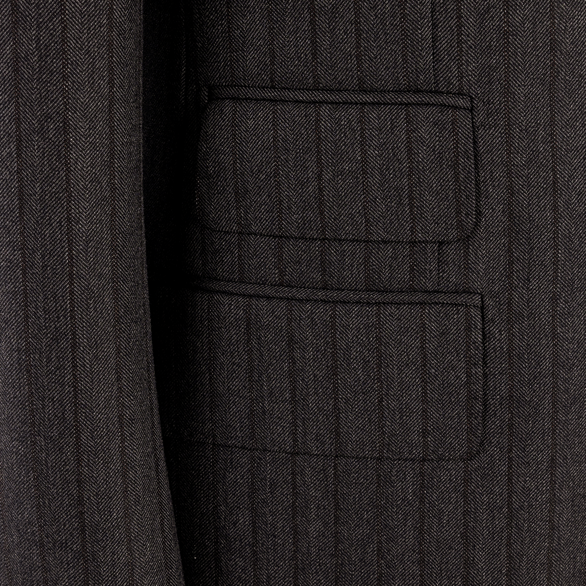 Navy Wool-Worsted Silk Single-Breasted Two‑Piece Suit