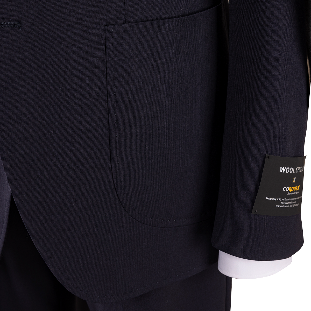 Navy Half‑Canvas Single‑Breasted Two‑Piece Suit