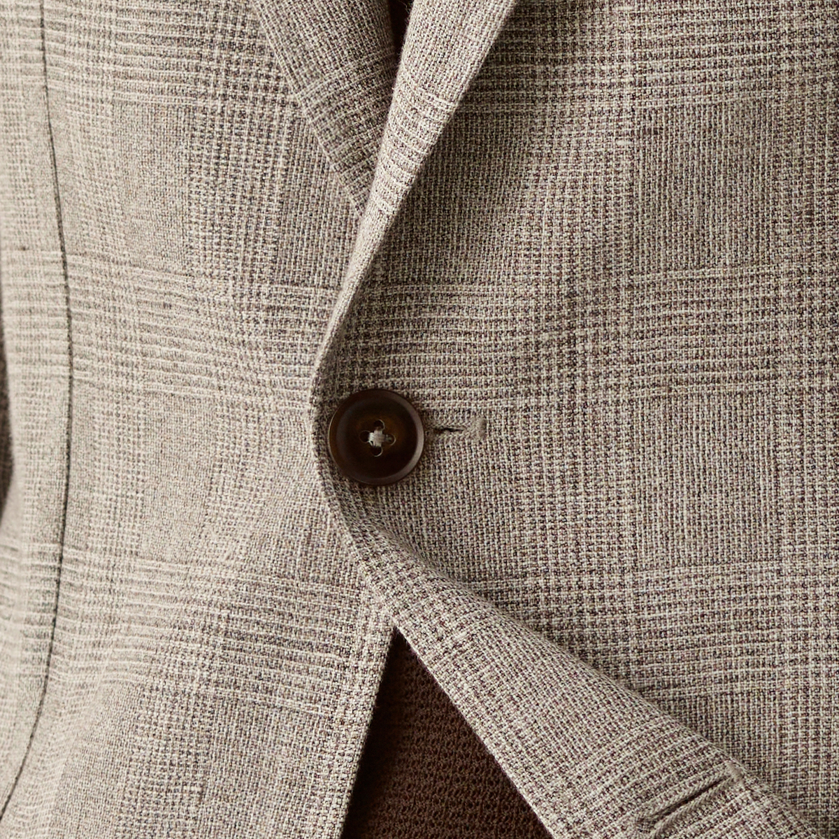 Light Grey Linen‑Cotton Half‑Canvas Blazer