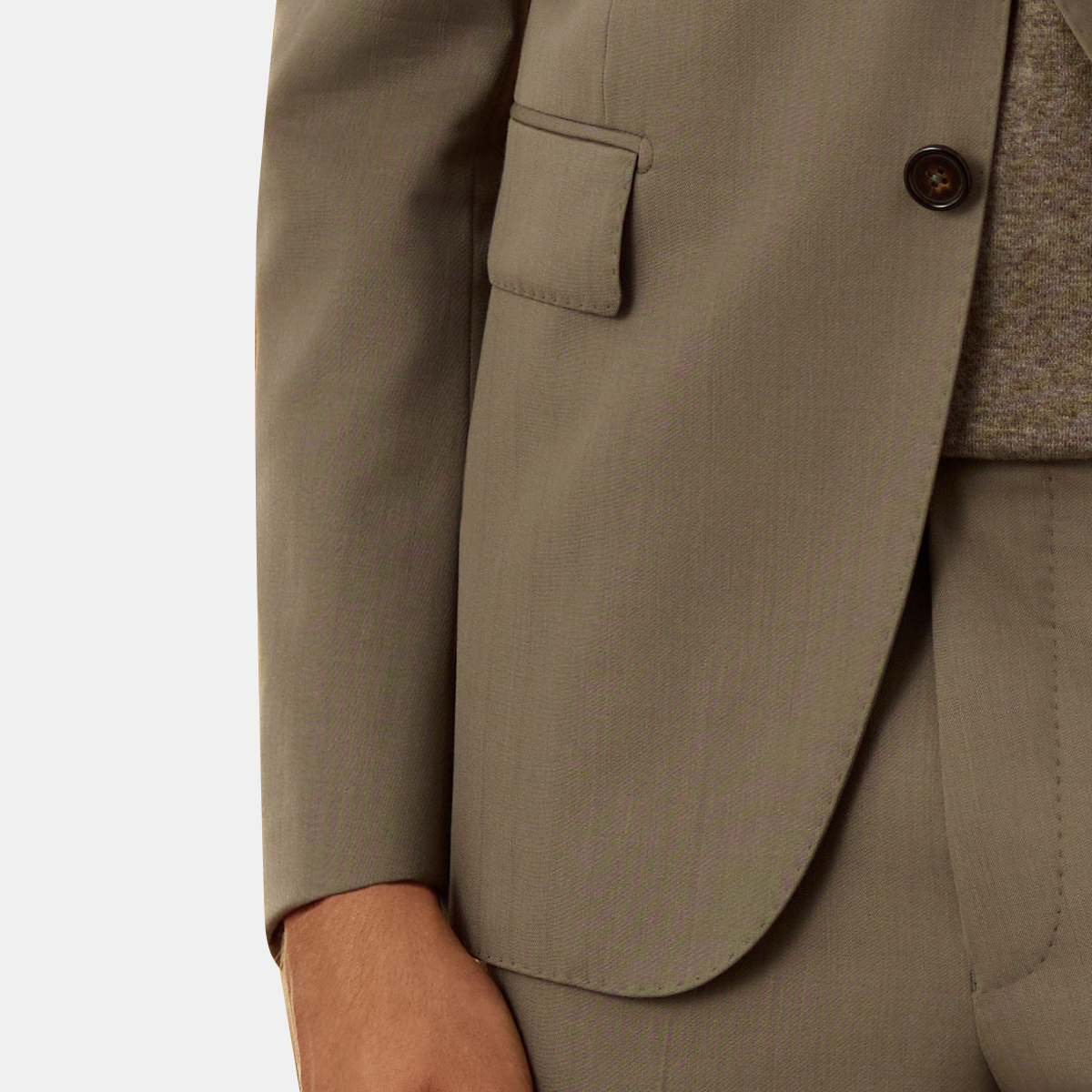 Brown Hidden Check Two-Piece Suit