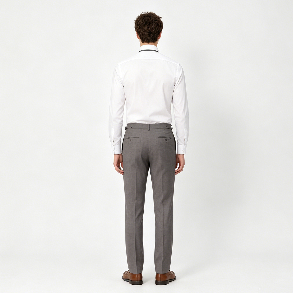 Grey Cool‑Effect Pure‑Wool Spring High End Commute Two‑Piece Suit