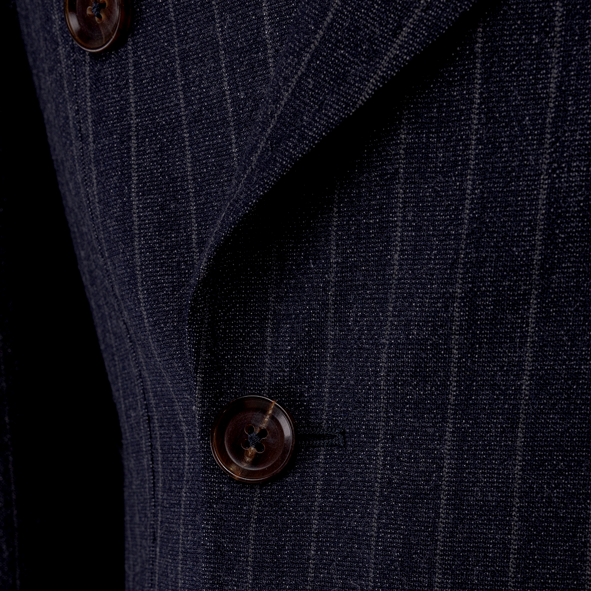 Gray Wool Half‑Canvas Double‑Breasted Two‑Piece Suit