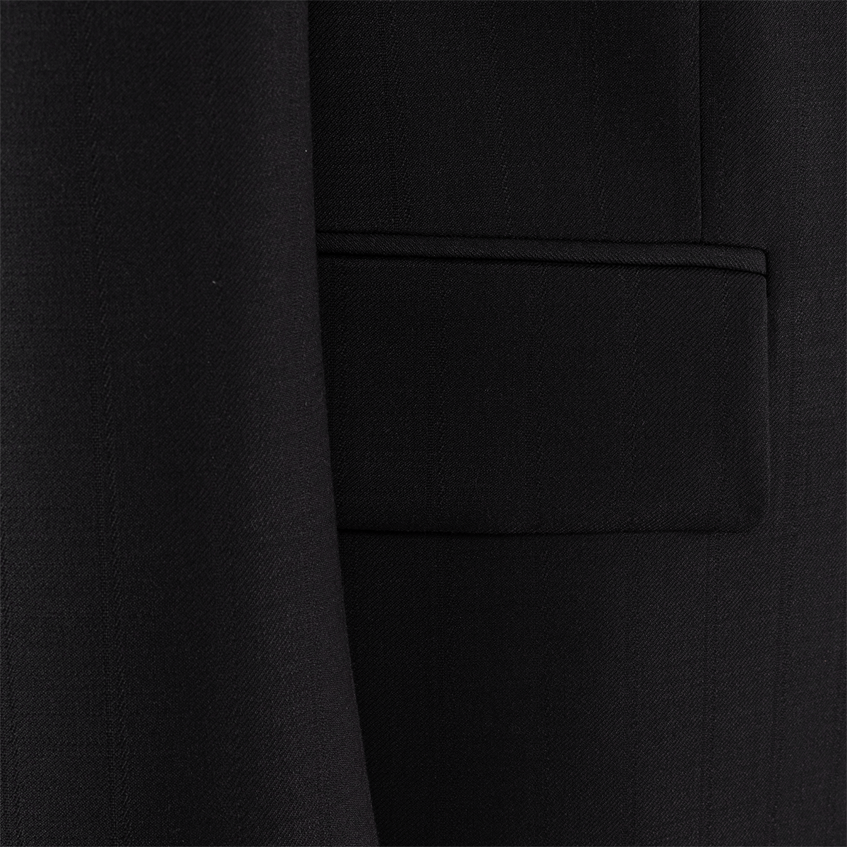 Black Wool‑Polyester‑RCF‑Elastane Half‑Canvas Double‑Breasted Two‑Piece Suit