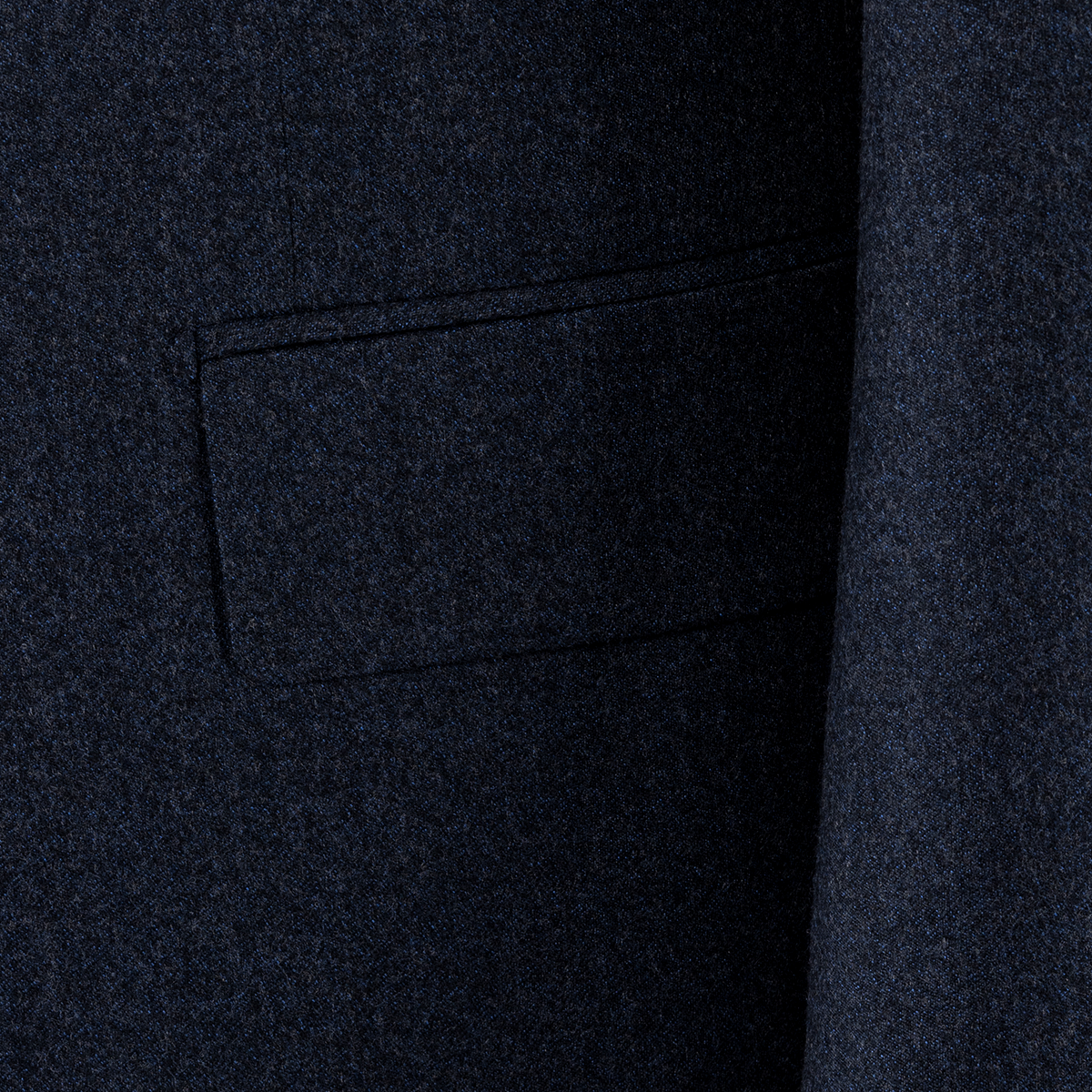 Navy Wool Half‑Canvas Single‑Breasted Two‑Piece Suit