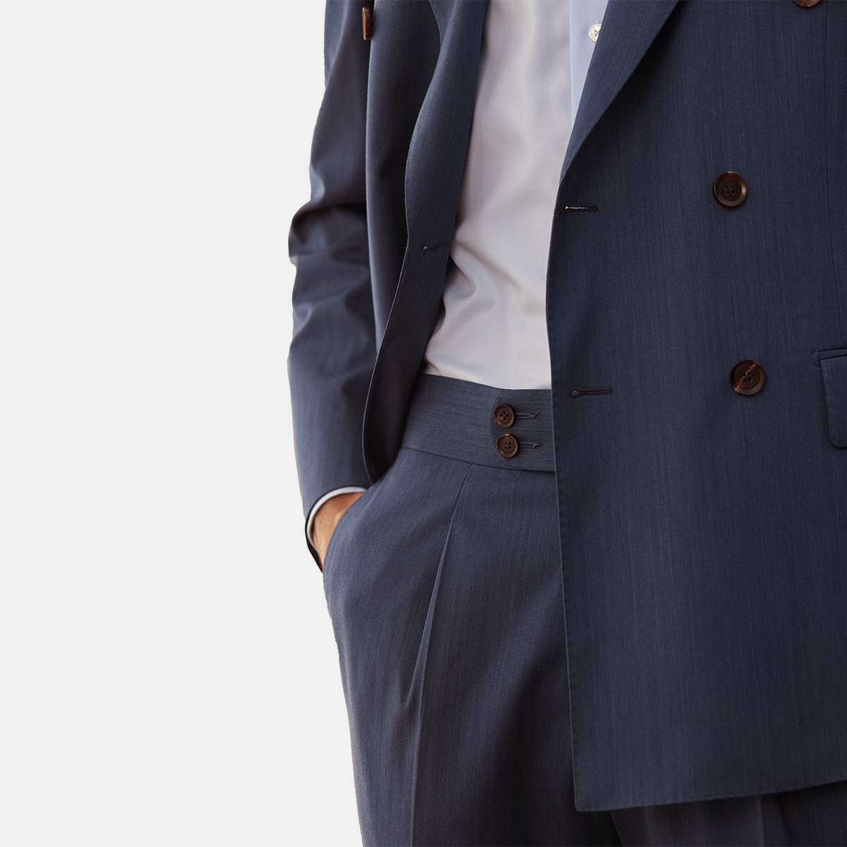 Blue Royal Stripe Jacket Two-Piece Suit