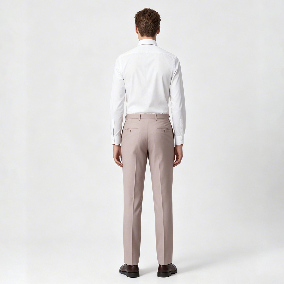 Pink Cool‑Series Pure‑Wool Half‑Canvas Wedding Two‑Piece Suit