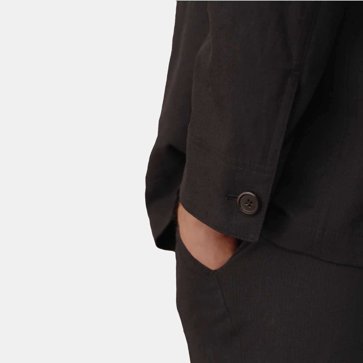 Navy Linen Cotton Stretch Cooling Slim Fit Casual Casual Blazer