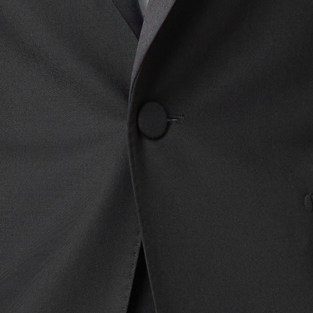 Black Hand‑Beaded Pure‑Wool Half‑Canvas Luxury‑Groom Two‑Piece Suit