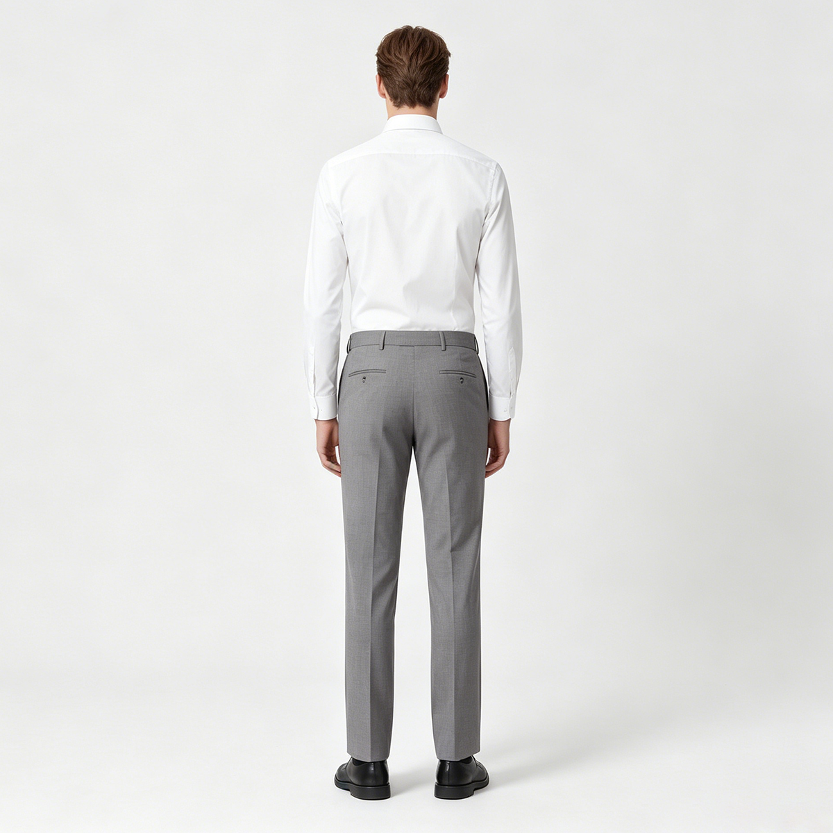 Grey Cool‑Series Wool‑Viscose‑Blend Casual‑Groom Two‑Piece Suit