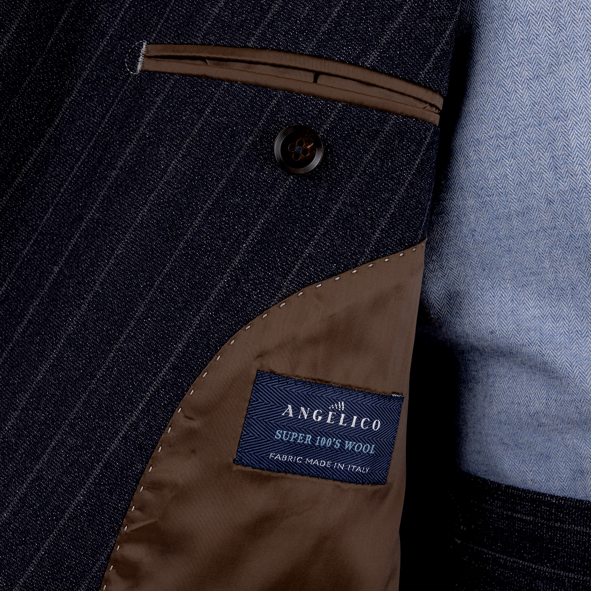 Gray Wool Half‑Canvas Double‑Breasted Two‑Piece Suit