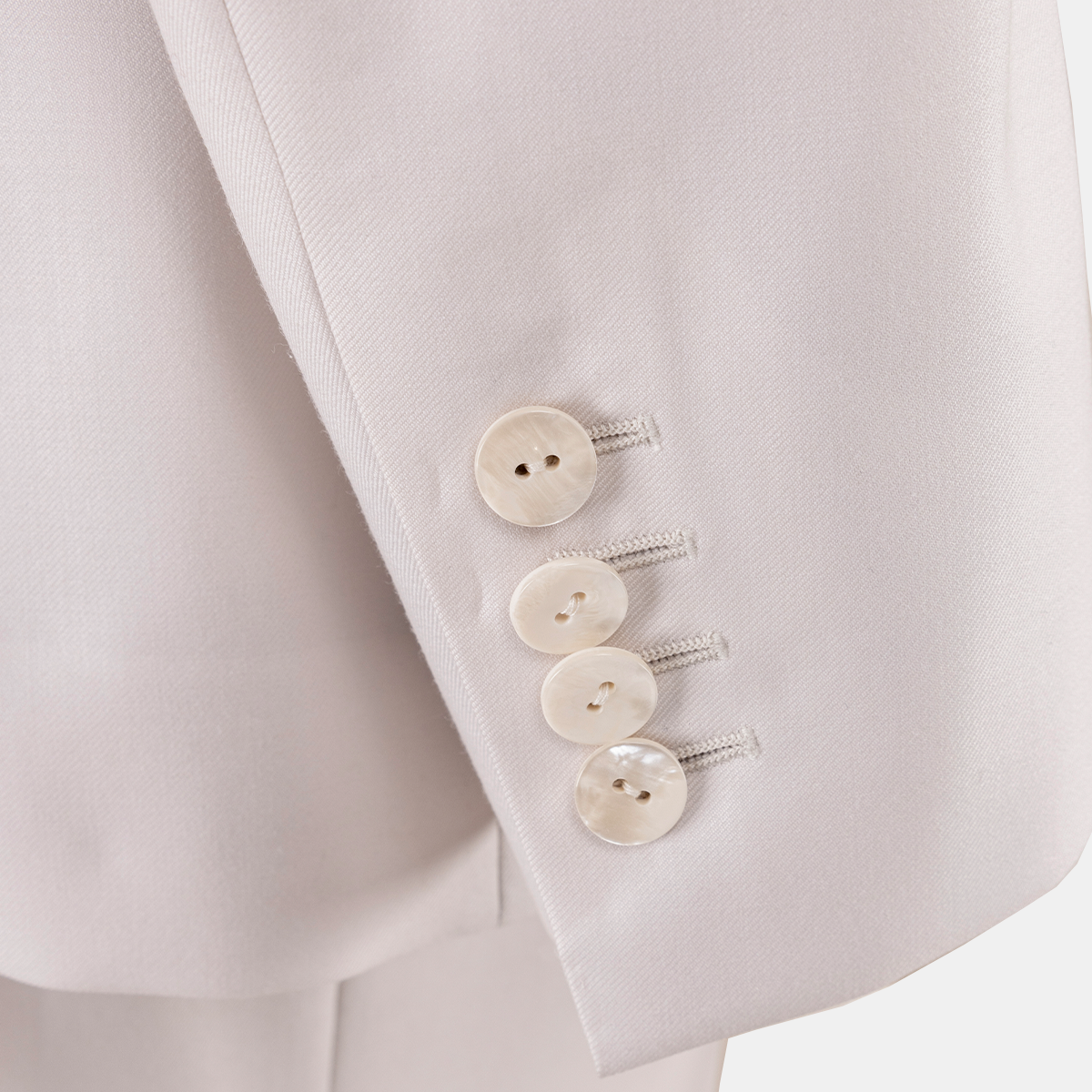 Gray Wool‑Polyester Half‑Canvas Double‑Breasted Two‑Piece Suit
