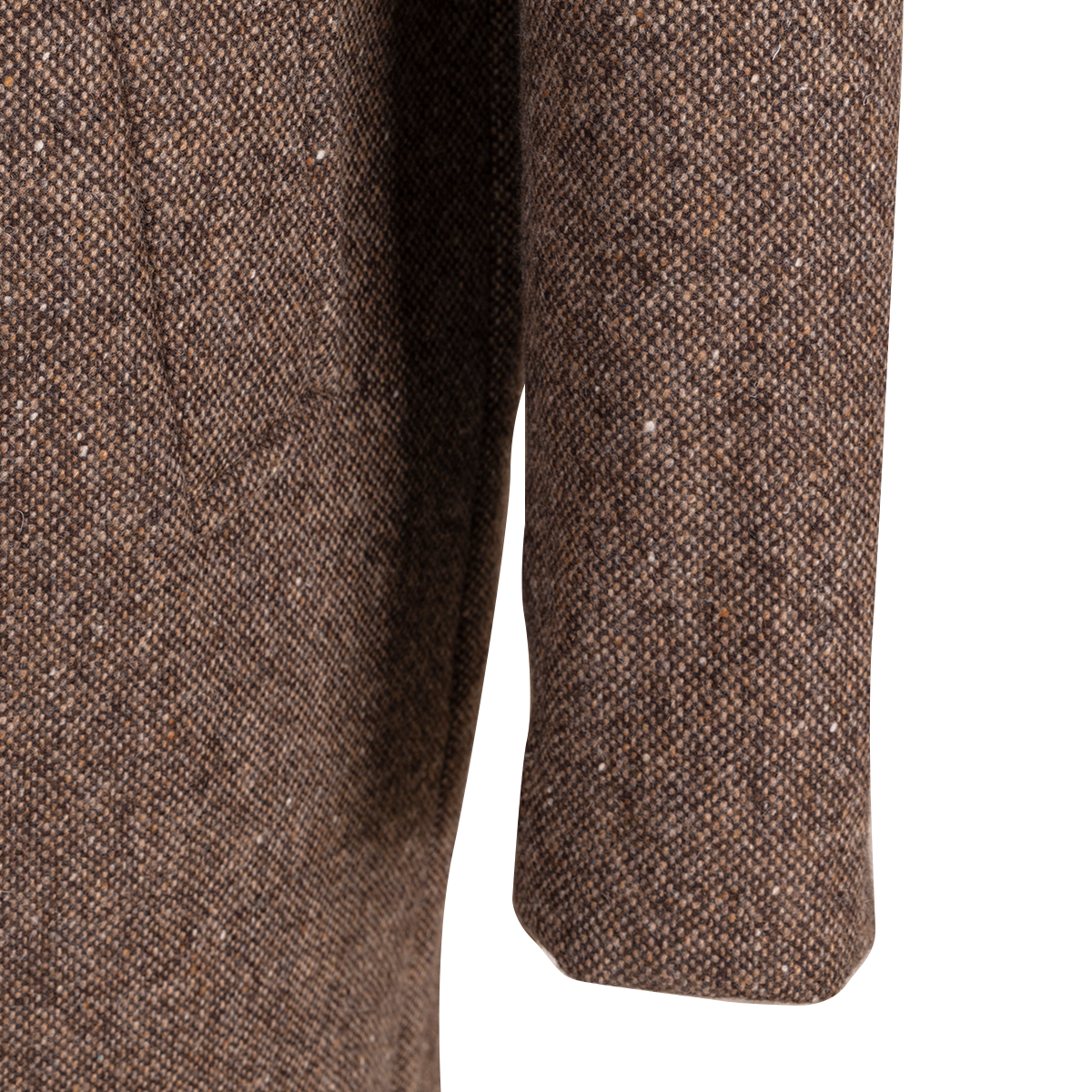 Dark Brown Wool 5‑Button Hidden Placket Overcoat