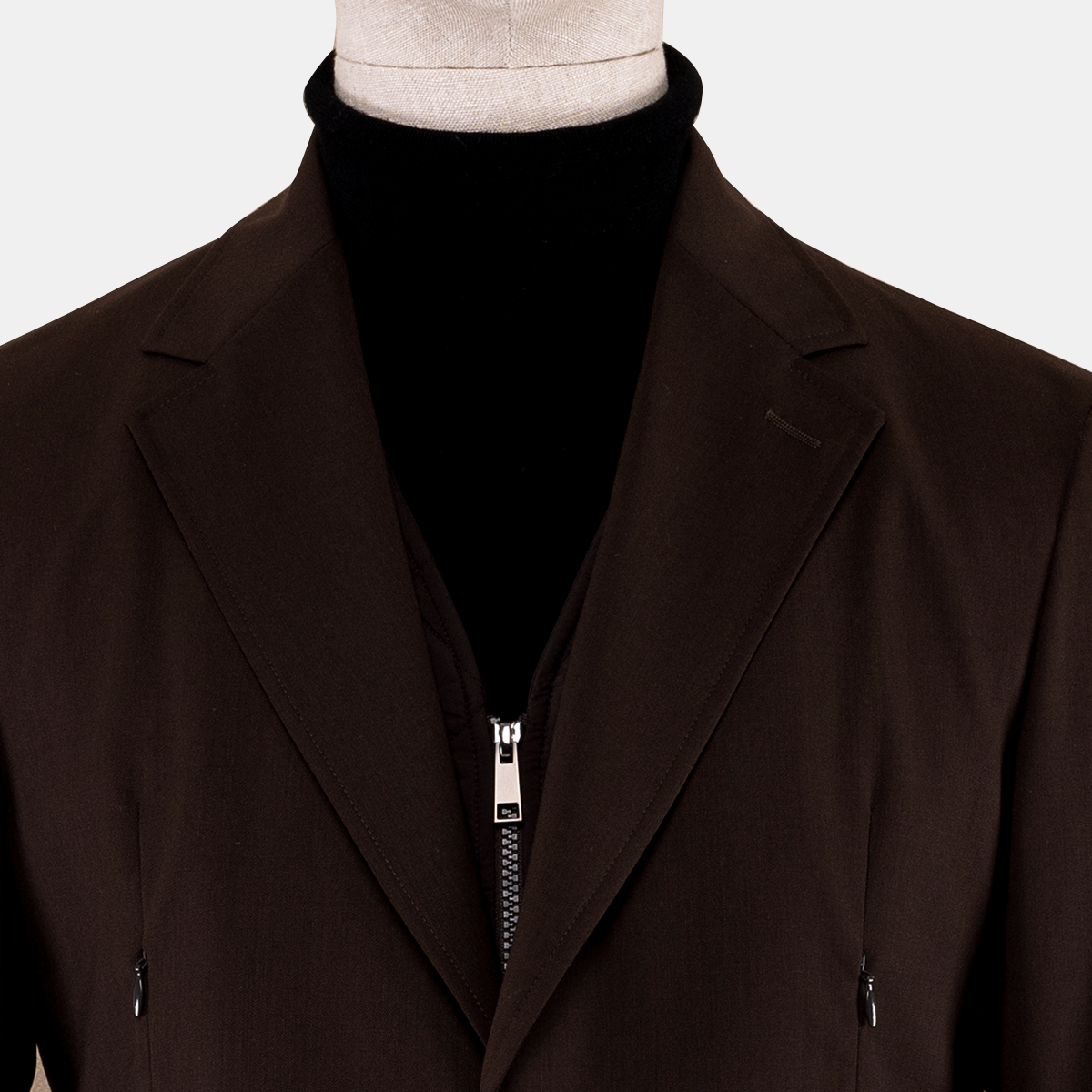 Dark Brown Single‑Breasted Notch Lapel Two-Piece Suit
