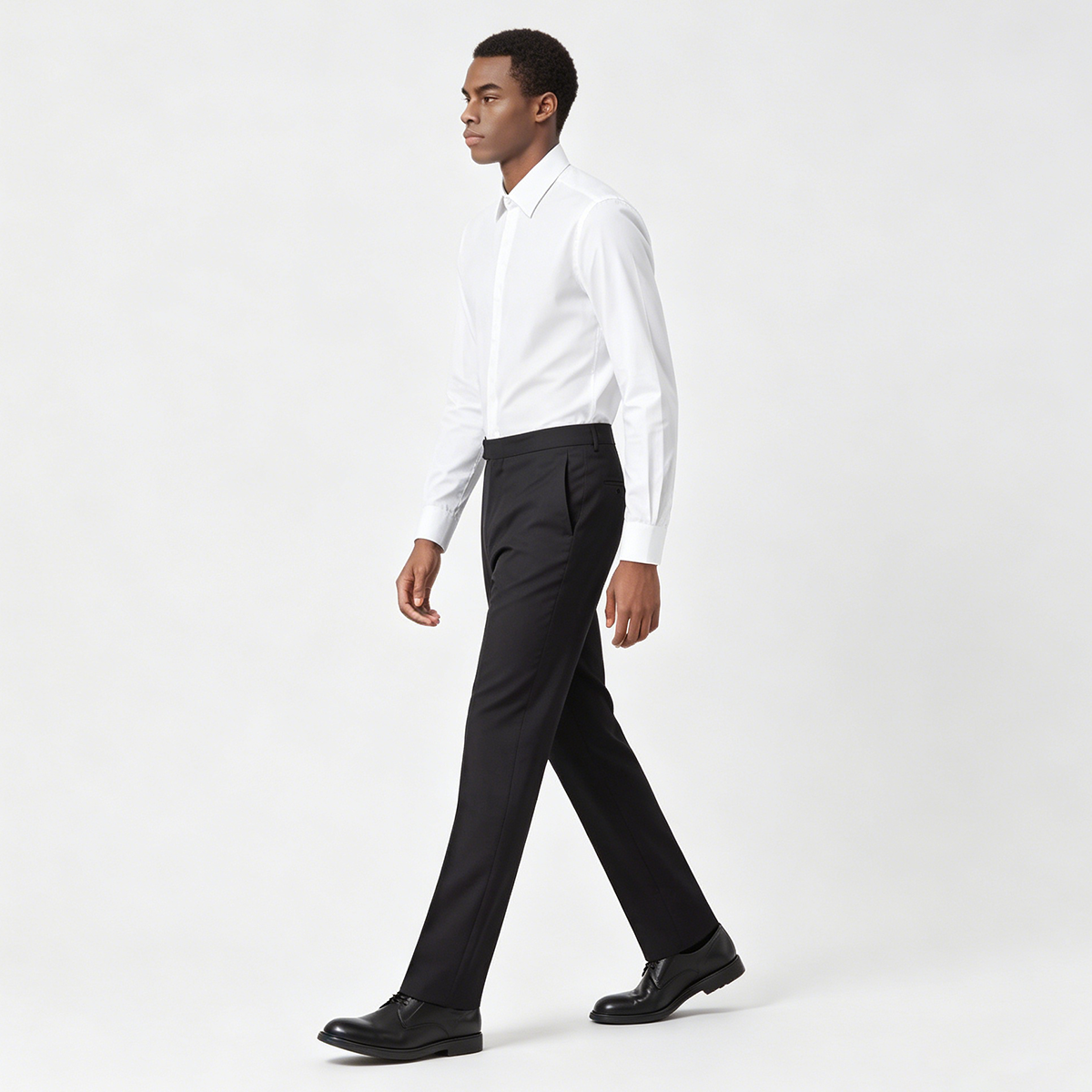 White LA‑Easy‑Care Standard‑Collar Wedding Men's Shirt