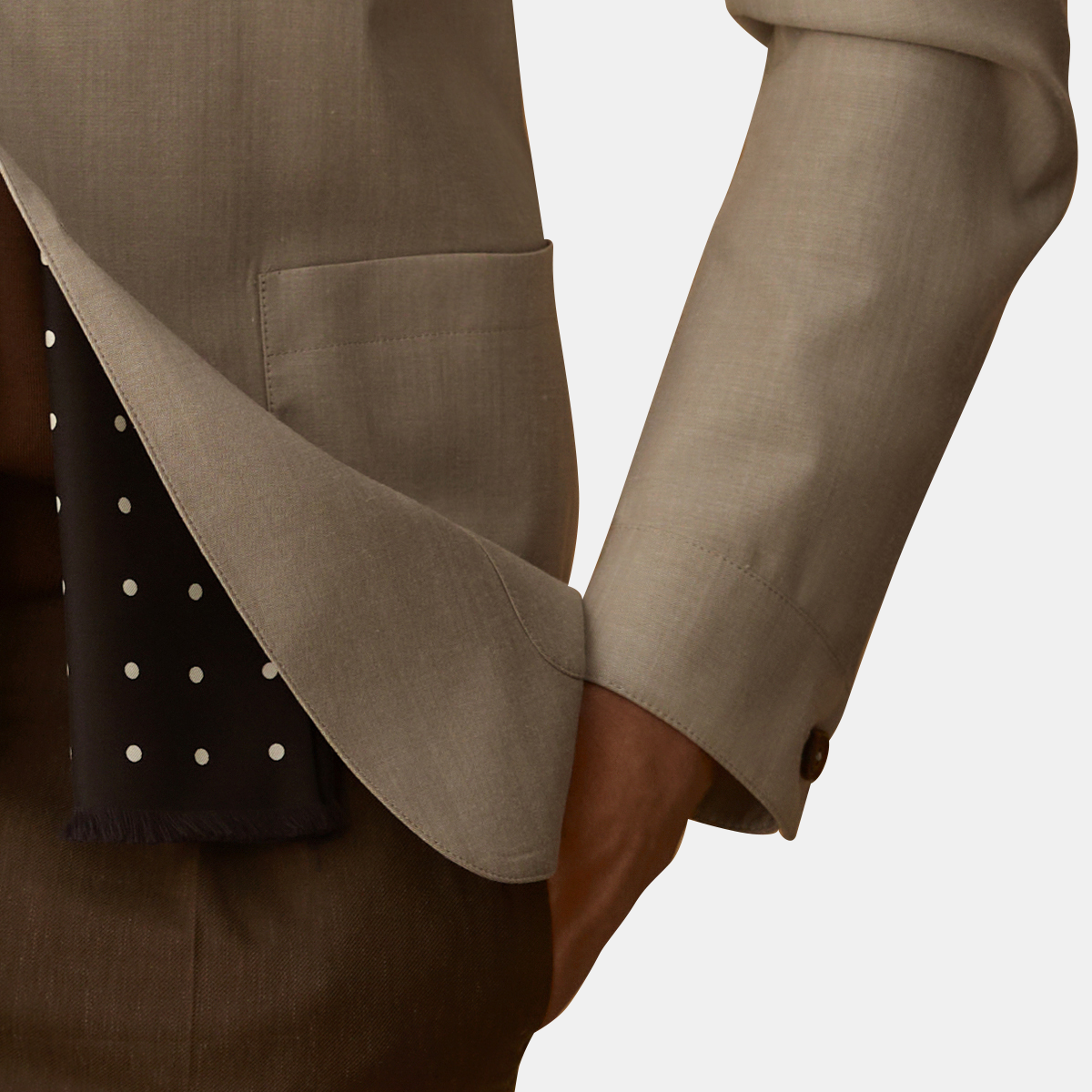 Lightweight Wool Blend Stretch Modern Fit Chinese Style Blazer