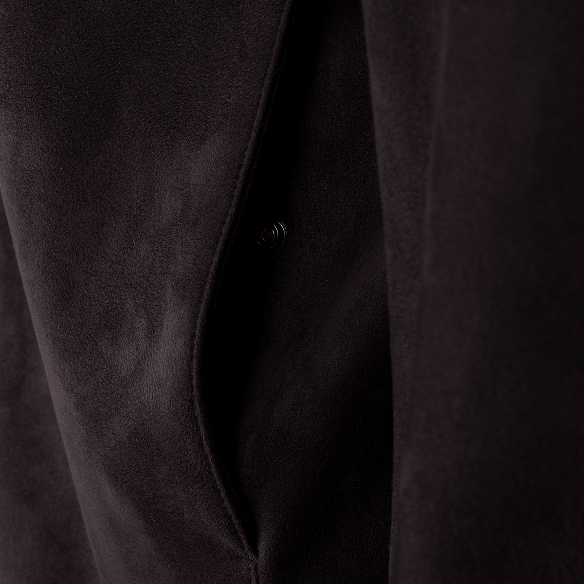 Dark Brown Polyester‑Elastane Hidden‑Zip Placket Jacket