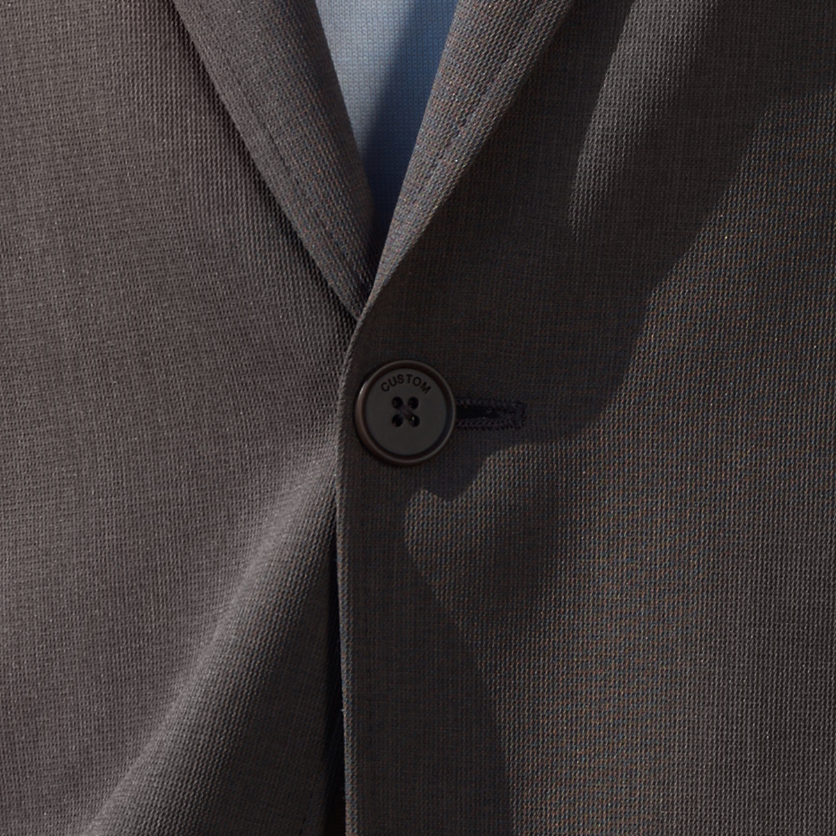 Brown Ultra‑Light Polyester Fused Sport‑Travel Casual Two‑Piece Suit