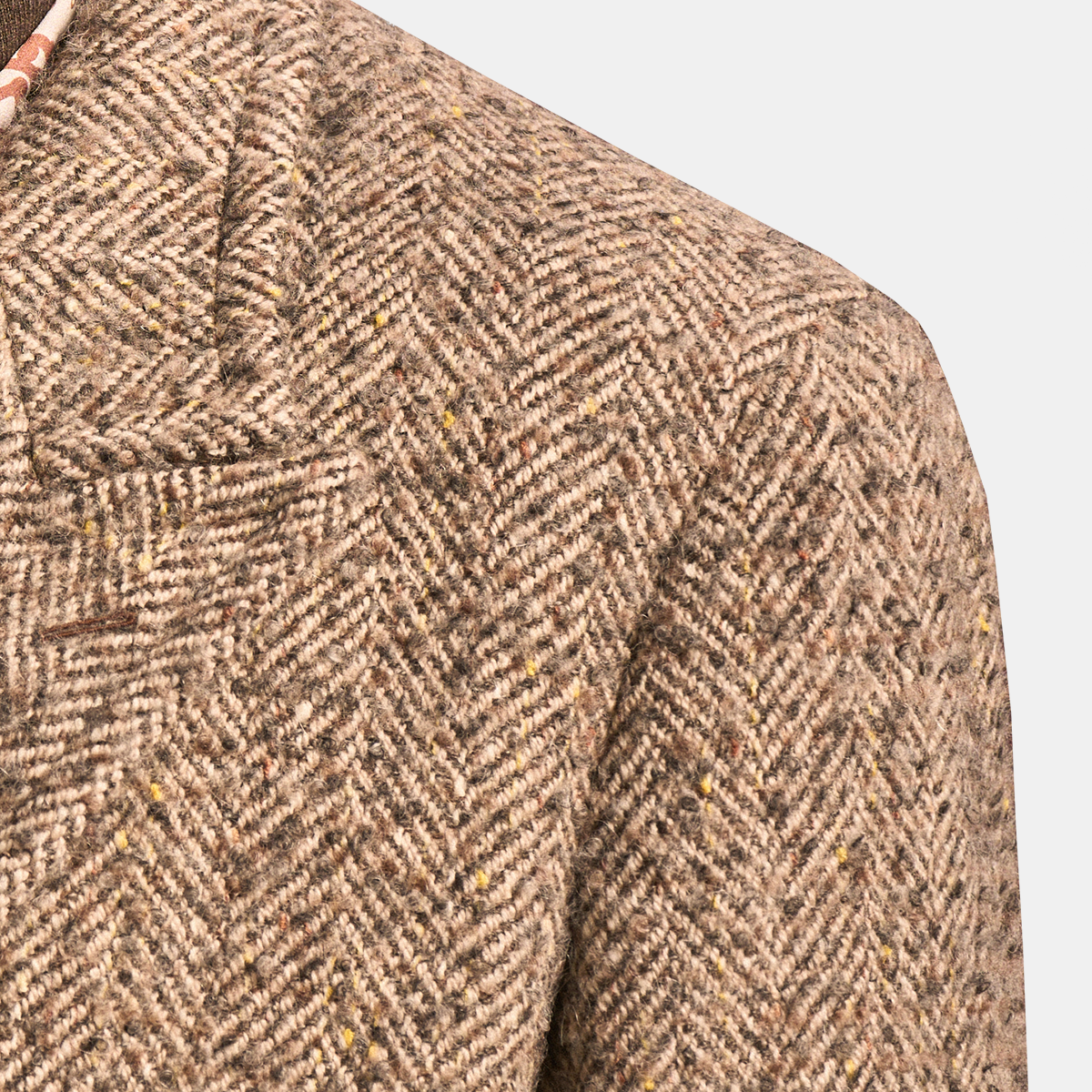 Brown Wool‑Cashmere‑Alpaca 6x3 Double‑Breasted Fused Overcoat