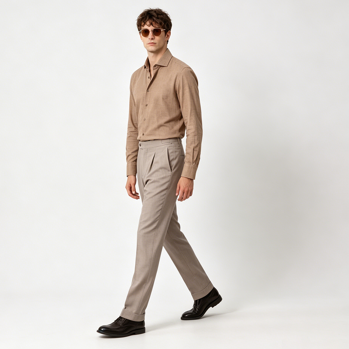 Grey VBC Herringbone Virgin‑Wool Half‑Canvas Two‑Piece Suit
