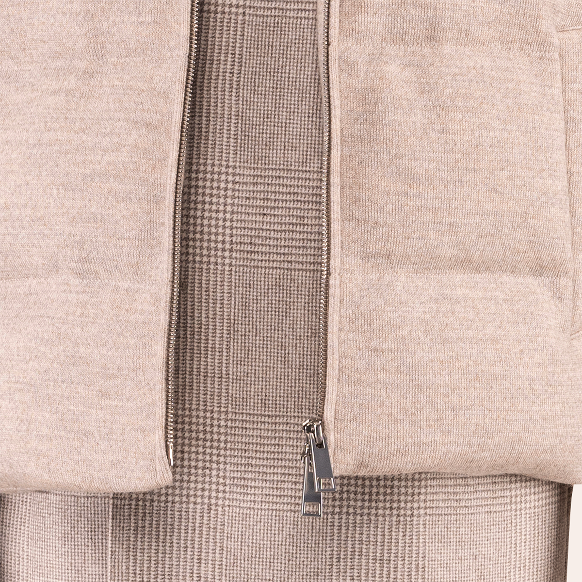 Light Camel Polyester‑Wool‑Polyamide Vest