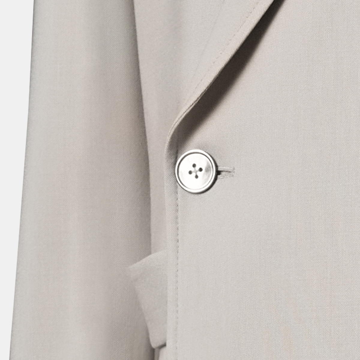 Grey Cool‑Series Pure‑Wool Fused Wedding Two‑Piece Suit