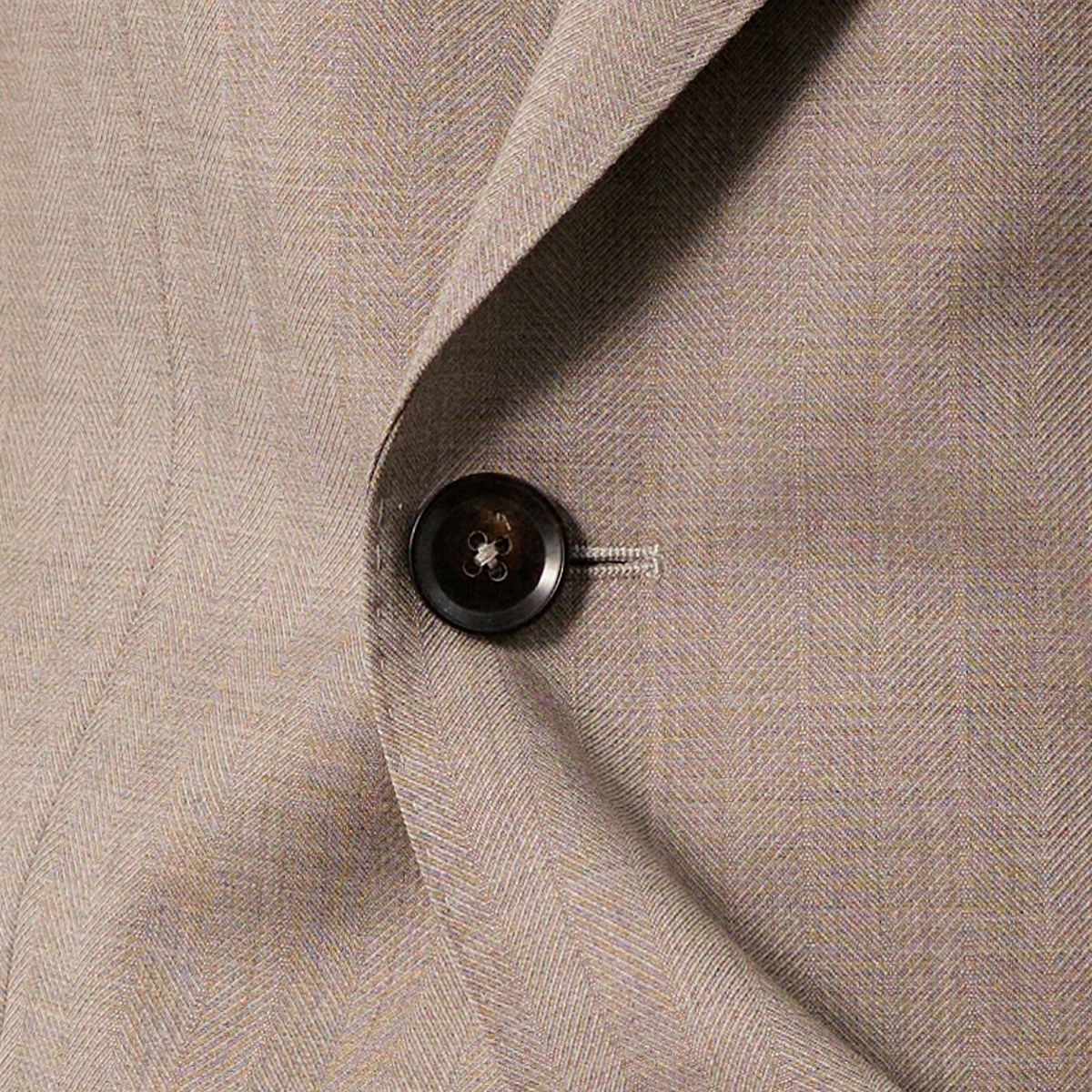 Grey VBC Herringbone Virgin‑Wool Half‑Canvas Two‑Piece Suit